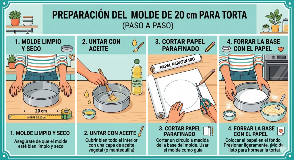 Preparar molde con papel parafinado