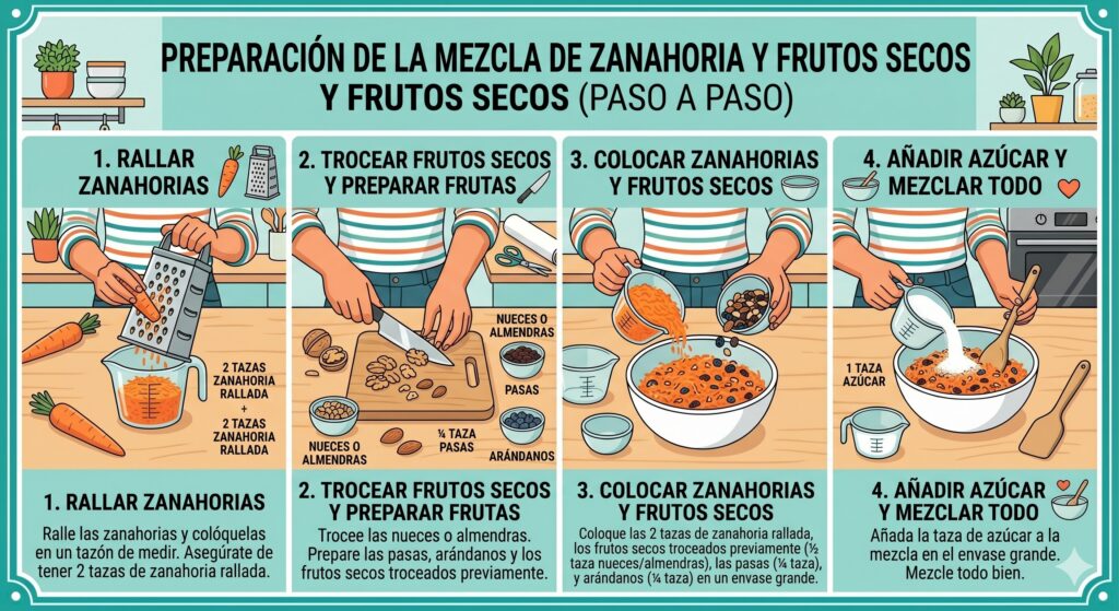 Mezclara los ingredientes secos